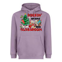 Lavender rockin around the classroom Heavyweight Hoodie - MaliasSmallBusiness
