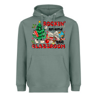 Sage rockin around the classroom Heavyweight Hoodie - MaliasSmallBusiness