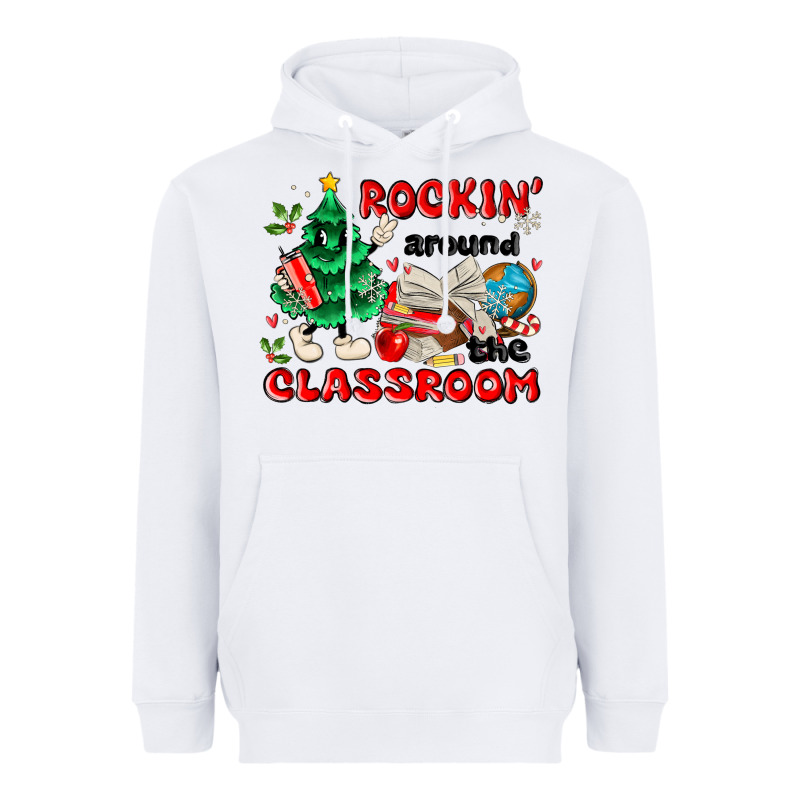 Rockin Around The Classroom Heavyweight Hoodie by MaliasSmallBusiness | Teevron