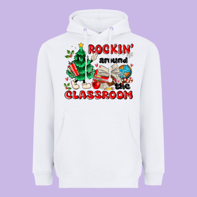 Rockin Around The Classroom Heavyweight Hoodie Designed By Maliassmallbusiness