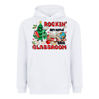 White rockin around the classroom Heavyweight Hoodie - MaliasSmallBusiness