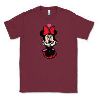 Burgundy Minnie Mouse Classic Tee - CowhideDigitalArt