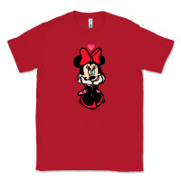 Red Minnie Mouse Classic Tee - CowhideDigitalArt