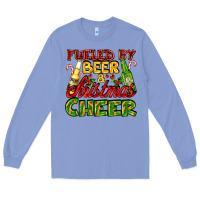 Colony Blue fueled by beer and christmas cheer with beer bottles Long Sleeve Tee - AdoDesignShop