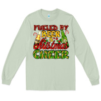 Matcha fueled by beer and christmas cheer with beer bottles Long Sleeve Tee - AdoDesignShop