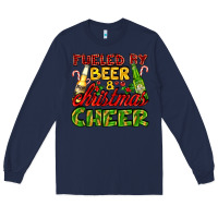 Navy fueled by beer and christmas cheer with beer bottles Long Sleeve Tee - AdoDesignShop