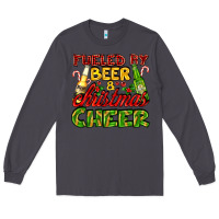 Smoke fueled by beer and christmas cheer with beer bottles Long Sleeve Tee - AdoDesignShop