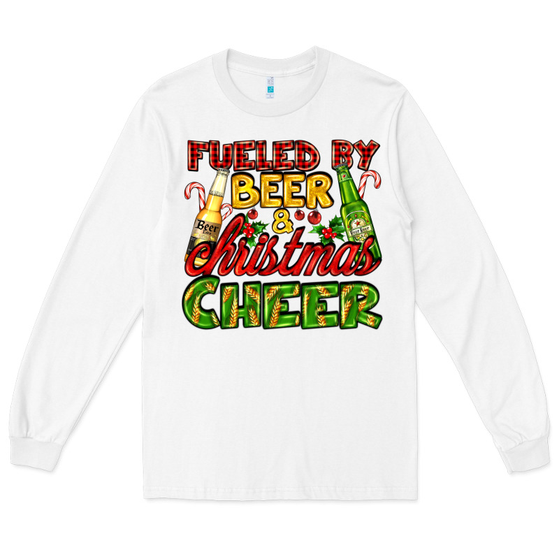 Fueled By Beer And Christmas Cheer With Beer Bottles Long Sleeve Tee by AdoDesignShop | Teevron