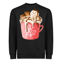 Black hotcocoa with snowman  fa element Heavyweight Sweatshirt - FaDigitalArtStudio