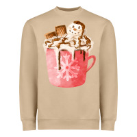 Mushroom hotcocoa with snowman  fa element Heavyweight Sweatshirt - FaDigitalArtStudio