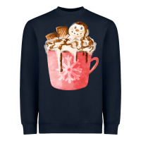 Navy hotcocoa with snowman  fa element Heavyweight Sweatshirt - FaDigitalArtStudio