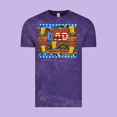 Dad Life With Beers Vintage Tee Designed By Hra Design Shop