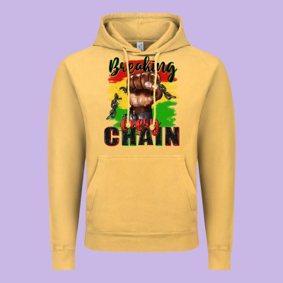 Breaking Every Chain Juneteenth Vintage Hoodie Designed By Zillion Design Studio