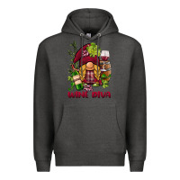 Charcoal Heather vine diva  gnome Premium Hoodie - BarkalooDesign