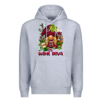 Heather Grey vine diva  gnome Premium Hoodie - BarkalooDesign
