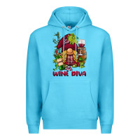 Ocean Blue vine diva  gnome Premium Hoodie - BarkalooDesign
