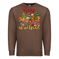Chestnut merry christmas gingerbread truck Premium Sweatshirt - MaliasSmallBusiness