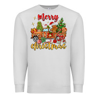 Dove Grey merry christmas gingerbread truck Premium Sweatshirt - MaliasSmallBusiness