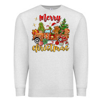 Oatmeal Heather merry christmas gingerbread truck Premium Sweatshirt - MaliasSmallBusiness