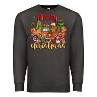 Smoke merry christmas gingerbread truck Premium Sweatshirt - MaliasSmallBusiness