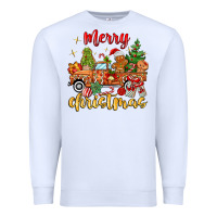 White merry christmas gingerbread truck Premium Sweatshirt - MaliasSmallBusiness