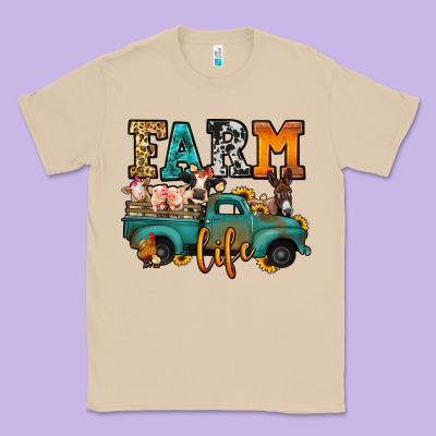 Farm Life Farm Animals Truck Classic Tee Designed By Jasminsmagicworld