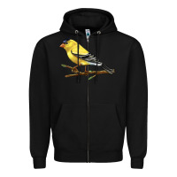 Black American Goldfinch Zipper Hoodie - LillyAllenDesigns