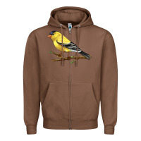 Chestnut American Goldfinch Zipper Hoodie - LillyAllenDesigns