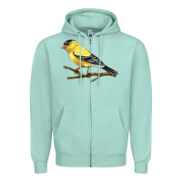 Seafoam American Goldfinch Zipper Hoodie - LillyAllenDesigns