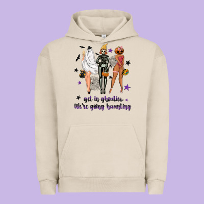 Get In Ghoulies Were Going Haunting Urban Hoodie Designed By Nancycooperartshop