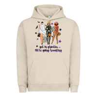 Pigment French Oak Get in ghoulies were going haunting Urban Hoodie - NancyCooperArtShop