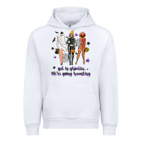 White Get in ghoulies were going haunting Urban Hoodie - NancyCooperArtShop