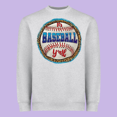 It's Baseball Y'all Heavyweight Sweatshirt Designed By Hra Design Shop