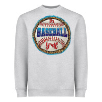 Heather Grey it's baseball y'all Heavyweight Sweatshirt - HRA Design Shop