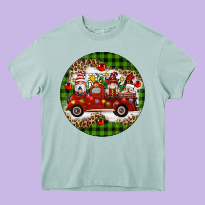 Christmas Gnomes Truck Heavy Core Tee Designed By Artiststas