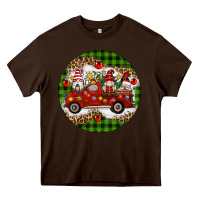 Chocolate Brown christmas gnomes truck Heavy Core Tee - Artiststas