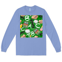 Colony Blue english class seamless pattern Long Sleeve Tee - BundleAndBundleShop