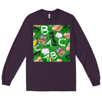 Plum english class seamless pattern Long Sleeve Tee - BundleAndBundleShop