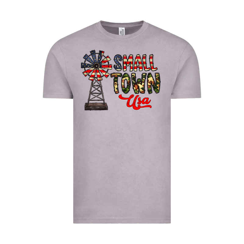 Small Town Usa Vintage Tee by CowhideDigitalArt | Teevron