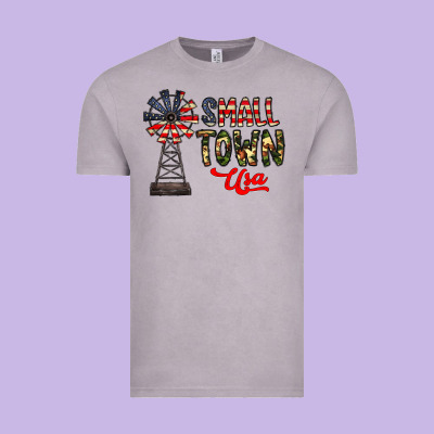 Small Town Usa Vintage Tee Designed By Cowhidedigitalart