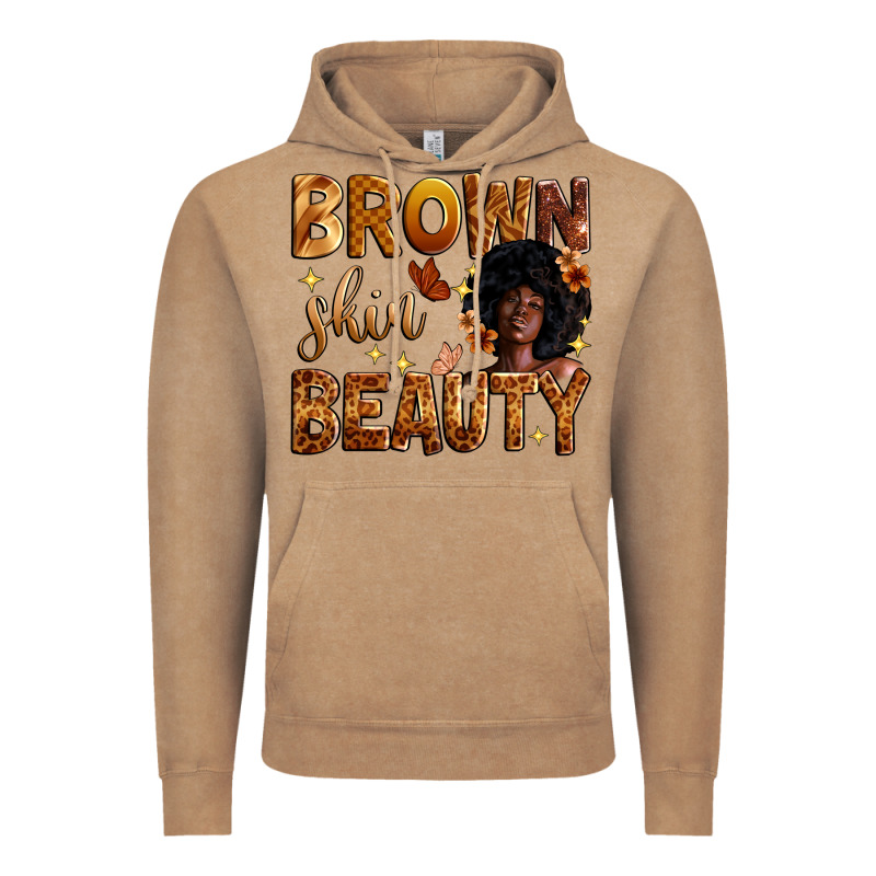 Brown Skin Beauty Vintage Hoodie by Zillion Design Studio | Teevron