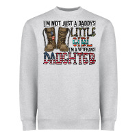 Heather Grey I'm Not Just A Daddy's Little Girl Heavyweight Sweatshirt - CowhideDigitalArt