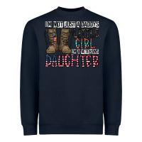 Navy I'm Not Just A Daddy's Little Girl Heavyweight Sweatshirt - CowhideDigitalArt