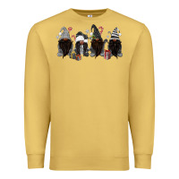 Antique Gold grey christmas afro gnomies Premium Sweatshirt - MaliasSmallBusiness
