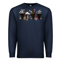 Navy grey christmas afro gnomies Premium Sweatshirt - MaliasSmallBusiness