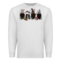Oatmeal Heather grey christmas afro gnomies Premium Sweatshirt - MaliasSmallBusiness
