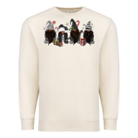 Sandshell grey christmas afro gnomies Premium Sweatshirt - MaliasSmallBusiness