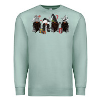 Seafoam grey christmas afro gnomies Premium Sweatshirt - MaliasSmallBusiness