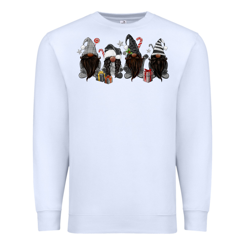 Grey Christmas Afro Gnomies Premium Sweatshirt by MaliasSmallBusiness | Teevron