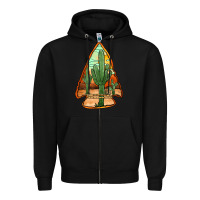Black desert cactus arrowhead Zipper Hoodie - Jasminsmagicworld